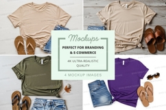 T-shirt mockup set featuring various styles and colors Product Image 1