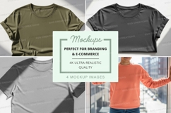 Minimalist t-shirt mockup set on white background Product Image 1