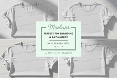 White t-shirt mockup flat lay minimal design Product Image 1