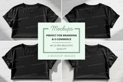 Black t-shirt mockup on white background minimal design Product Image 1