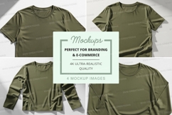 Green t-shirt mockup set on white background Product Image 1