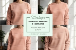 Pink long sleeve crop top mockup on mannequin display Product Image 1
