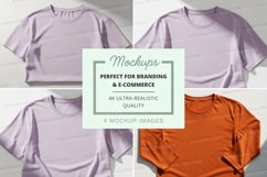 Blank t-shirt mockup set on white background minimalist Product Image 1