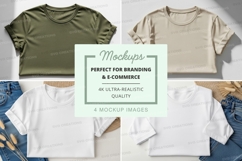 Women's t-shirt mockup set on wooden hanger minimalist Product Image 1