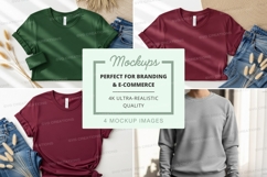 T-shirt mockup on wooden hanger casual display Product Image 1