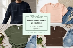 Minimalist t-shirt mockup set on white background display Product Image 1