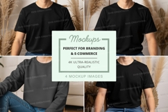 Black t-shirt mockup on mannequin neutral background Product Image 1