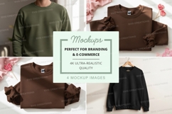 Clothing mockup set on bed with floral background Product Image 1