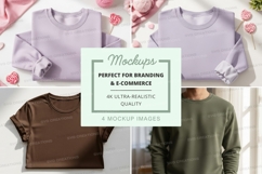 Clothing mockup set on floral background minimalist Product Image 1