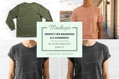 T-shirt mockup set on mannequin display minimalist Product Image 1