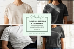 T-shirt mockup front back view casual lifestyle Product Image 1