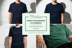 Blank t-shirt mockup on mannequin white background Product Image 1
