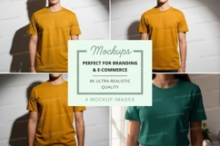 Blank t-shirt mockup front back view minimal design Product Image 1