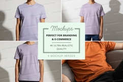 Blank t-shirt mockup on mannequin and model casual display Product Image 1