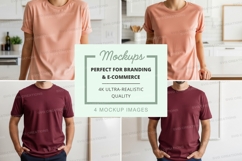 Blank t-shirt mockup on mannequin in studio white background Product Image 1