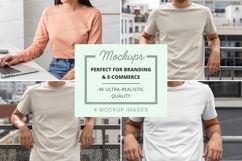 Blank t-shirt mockup on mannequin in retail store display Product Image 1