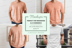 Blank t-shirt mockup front back view minimalist design Product Image 1