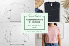 Clothing mockup set on white with t-shirt display Product Image 1