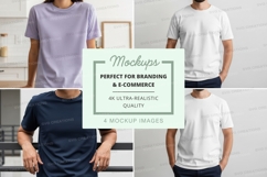Blank t-shirt mockup set on mannequin indoor display Product Image 1