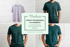 Blank t-shirt mockup on mannequin white background Product Image 1