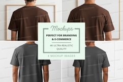 Man wearing blank t-shirt mockup white background Product Image 1