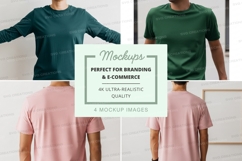 T-shirt mockup front back view minimalist design Product Image 1