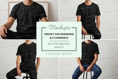 Man meditating yoga mockup on white minimal background Product Image 1