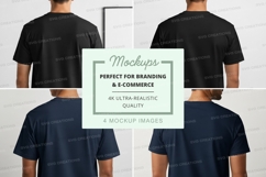 Black t-shirt mockup on mannequin white background Product Image 1