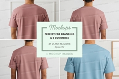 Men wearing blank tshirt mockup white background minimal Product Image 1