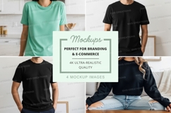 T-shirt mockup mannequin display white brick wall minimalist Product Image 1