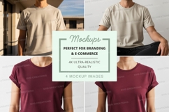 Blank t-shirt mockup on mannequin outdoor display Product Image 1
