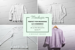 Women's sweatshirt mockup on hanger minimalist displayMinima Product Image 1
