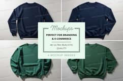 Navy and green sweatshirt mockup on white background Product Image 1
