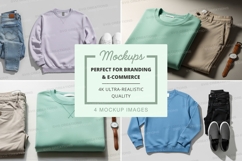Clothing mockup set on neutral background minimal style Product Image 1