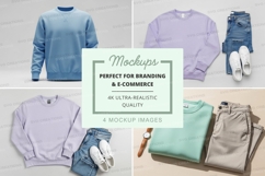 Clothing mockup set on light background minimal style Product Image 1