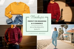 Casual clothing mockup set on mannequin and model outdoor li Product Image 1