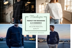 Casual oversized sweater mockup urban lifestyle Product Image 1