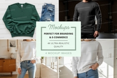Clothing mockup set on white brick wall casual style Product Image 1