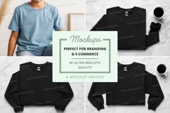 Black hoodie mockup on mannequin with coffee lifestyle Product Image 1