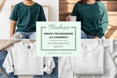 Clothing mockup set on wooden floor lifestyle display Product Image 1