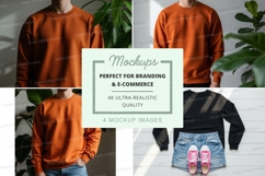 Clothing mockup set on mannequin with plants minimalist disp Product Image 1