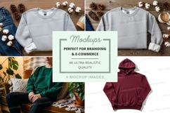 Casual hoodie mockup on lifestyle background Product Image 1