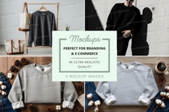 Minimalist clothing mockup on wooden hanger display Product Image 1
