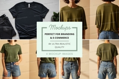 Realistic t-shirt mockup set for branding ultra clear qualit Product Image 1