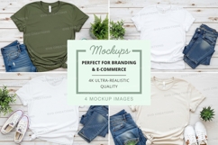 Clothing mockup set on white desk for branding ultra realist Product Image 1