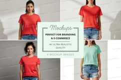 Realistic t-shirt mockup models branding ecommerce display Product Image 1