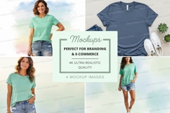 Realistic t-shirt mockup branding e-commerce display ultra H Product Image 1