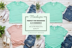 Clothing mockup set on wooden background ultra realistic bra Product Image 1