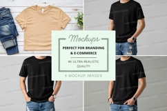 Realistic t-shirt mockups for branding and e-commerce displa Product Image 1