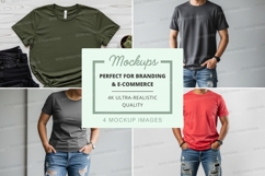 Realistic t-shirt mockups for branding and e-commerce displa Product Image 1